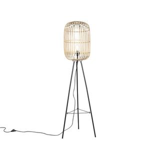 Rustikálna stojaca lampa z ratanu - Manila vyobraziť