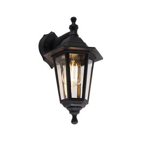 Klasická vonkajšia nástenná lampa čierna IP44 - New Haven vyobraziť