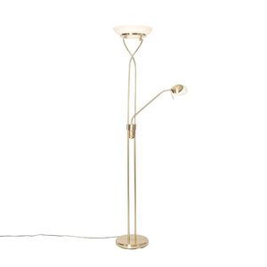 Stojaca lampa mosadz s lampou na čítanie vrátane LED a stmievača - Empoli vyobraziť