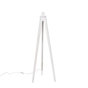 Rustikálna stojaca lampa trojnožka biela - Tripod Classic vyobraziť