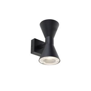 Moderná nástenná lampa čierna 2-svetlo - Rolf vyobraziť