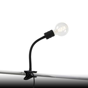 Moderná svorka lampa čierna s flexibilným ramenom - Cavalux vyobraziť