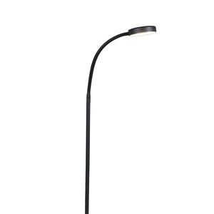 Moderná stojaca lampa čierna vrátane LED nastaviteľná - Trax vyobraziť