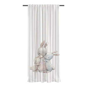 Béžový detský záves z bavlneného saténu 110x170 cm Hugging Bunnies – Butter Kings vyobraziť
