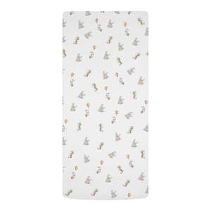 Biela napínacia detská plachta na jednolôžko z bavlneného saténu 90x200 cm Hugging Bunnies – Butter Kings vyobraziť