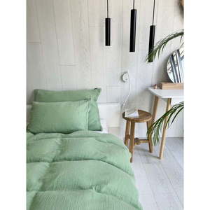 Zelené mušelínové obliečky na jednolôžko 135x200 cm Plain Muslin – Butter Kings vyobraziť