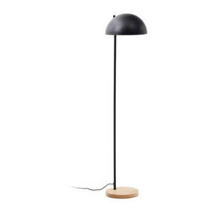 Čierna/v prírodnej farbe stojacia lampa s kovovým tienidlom (výška 150 cm) Catlar – Kave Home vyobraziť