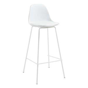 Biela barová stolička (výška sedadla 65 cm) Brighter – Kave Home vyobraziť