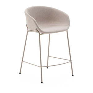 Béžová barová stolička (výška sedadla 65 cm) Yvette – Kave Home vyobraziť