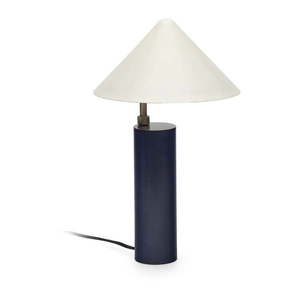 Tmavomodrá stolová lampa s kovovým tienidlom (výška 42 cm) Shiva – Kave Home vyobraziť