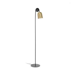 Čierna/v zlatej farbe stojacia lampa s kovovým tienidlom (výška 180 cm) Natsumi – Kave Home vyobraziť