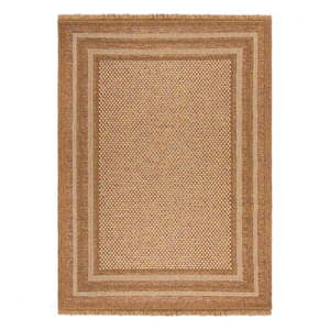 Vnútorný a vonkajší koberec v prírodnej farbe 120x170 cm Layla Border – Flair Rugs vyobraziť