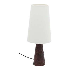 Biela/tmavohnedá stolová lampa s textilným tienidlom (výška 50 cm) Amire – Kave Home vyobraziť
