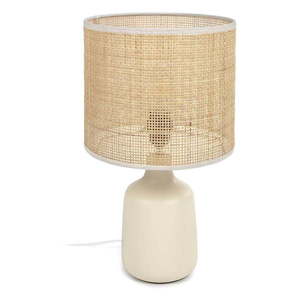 Krémovobiela/v prírodnej farbe keramická stolová lampa (výška 46 cm) Erna – Kave Home vyobraziť