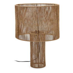Stolová lampa v prírodnej farbe s tienidlom z juty (výška 54 cm) Pontos – Kave Home vyobraziť