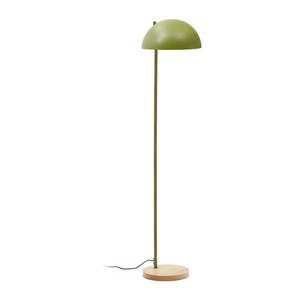 Zelená/v prírodnej farbe stojacia lampa s kovovým tienidlom (výška 150 cm) Catlar – Kave Home vyobraziť