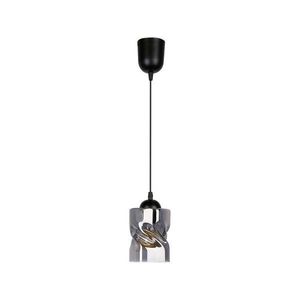 Čierne závesné svietidlo so skleneným tienidlom ø 10 cm Felis - Candellux Lighting vyobraziť