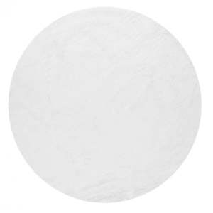 Biely umývateľný okrúhly koberec ø 100 cm Pelush White – Mila Home vyobraziť
