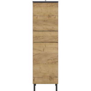 Tmavosivá vysoká kúpeľňová skrinka v dekore duba 34x120 cm Salinas - Germania vyobraziť
