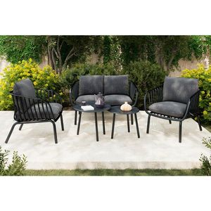 Ambia Garden SÚPRAVA ZÁHRADNÉHO NÁBYTKU 5-dielne, kov, plast, textil vyobraziť