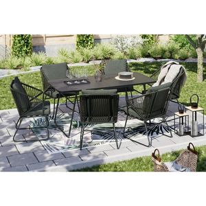 Ambia Garden ZOSTAVA ZÁHRADNÉHO NÁBYTKU kov, plast, sklo, textil vyobraziť