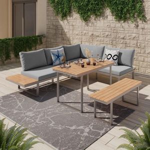 Ambia Garden JEDÁLENSKÁ TERASOVÁ SÚPRAVA 4-dielne, kov, plast, textil vyobraziť