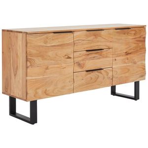 Livetastic ŠIROKÁ KOMODA, akácia, čierna, farba akácie, 145/76/40 cm vyobraziť