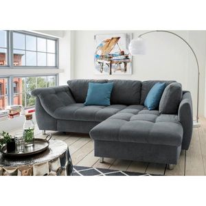 Livetastic ROHOVÁ SEDACIA SÚPRAVA, textil, antracitová, modrá vyobraziť