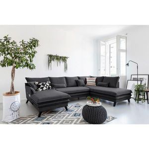 P & B SEDACIA SÚPRAVA, textil, grafitová vyobraziť