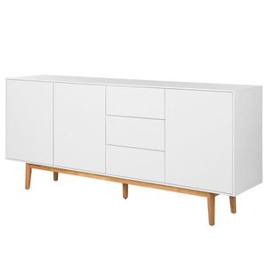 home24 ŠIROKÁ KOMODA, dub, biela, farba duba, 200/80/45 cm vyobraziť