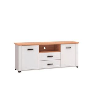 Landscape TV DIEL, biela, dub artisan, 161/41/67 cm vyobraziť