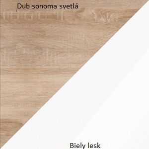 ArtCross PC stolík MAXIMUS| MXS-03 Farba: Dub sonoma svetlý / biely lesk vyobraziť