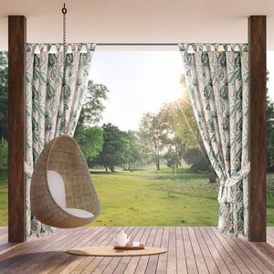 ArtFir Záves na terasu GARDEN 7 PU | béžová/zelená 155 x 260 cm vyobraziť