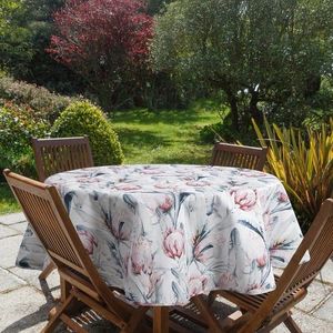 ArtFir Záhradný okrúhly obrus GARDEN 32E | biela/modrá 150 cm vyobraziť