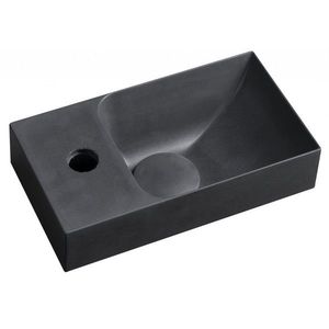 SAPHO - PICCOLINO betónové umývadlo 30, 8x17cm, batéria vľavo, antracit PK30016 vyobraziť
