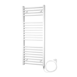 MEREO - Vykurovací rebrík rovný 450x1690 mm, biely, elektrický MT03E vyobraziť