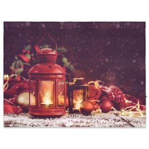 Nexos 74532 Nástenná maľba červené lampáše, 2 LED, 30 x 40 cm vyobraziť