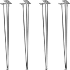 STILISTA nábytková noha z 3 tyčiek, 70 cm, strieborná vyobraziť