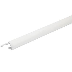 Rohový profil oválny hliník biely Powder-coated White Brilliant 2700/27/10 mm vyobraziť