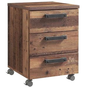 Skrinka na kolieskach Symmach Old-Wood Vinteage/Beton vyobraziť
