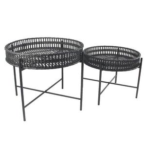 Súprava stolíkov BOHO BAMBOO 60 čierna vyobraziť
