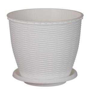 Kvetináč RATTAN 9 L biely vyobraziť