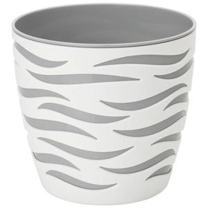 Kvetináč Sahara duo 14 cm biela + platinová vyobraziť