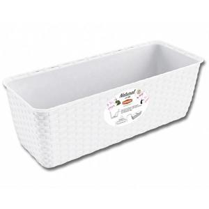 Truhlík samozavlažovací NATURAL plastový 30x13x11cm biely vyobraziť