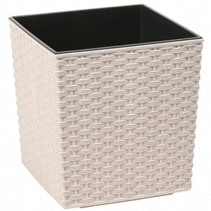 Obal na kvetináč Juka Rattan ECO 25x25x26cm biely vyobraziť