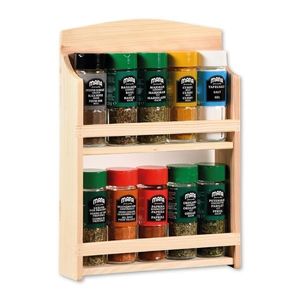 KKesper 13134 Polica na korenie s 10 naplnenými pohármi bambus, 32 x 23 x 6 cm vyobraziť