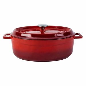 LAVA Metal Liatinový oválny hrniec červená, 7 l, pr. 31 cm vyobraziť