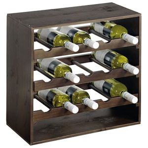 Kesper 69243 Polica na víno tmavo morená, 50 x 50 x 25 cm vyobraziť