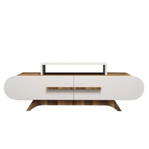 TV stolík Rose Walnut White vyobraziť