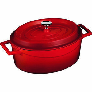 LAVA Metal Liatinový oválny hrnec červená, 4, 8 l, pr. 29 cm vyobraziť